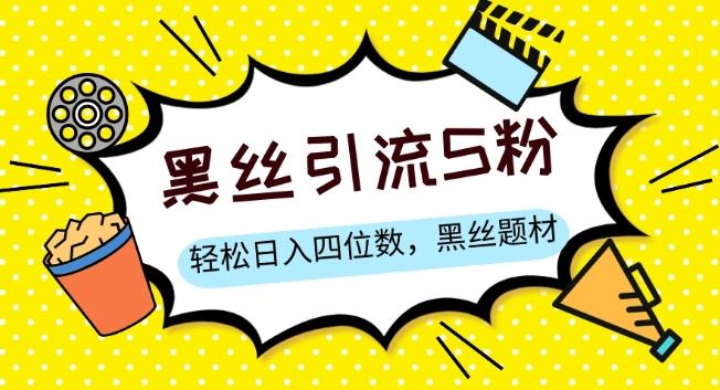 S粉变现，轻松日入四位数，黑丝题材+情感话术【揭秘】-网创星球