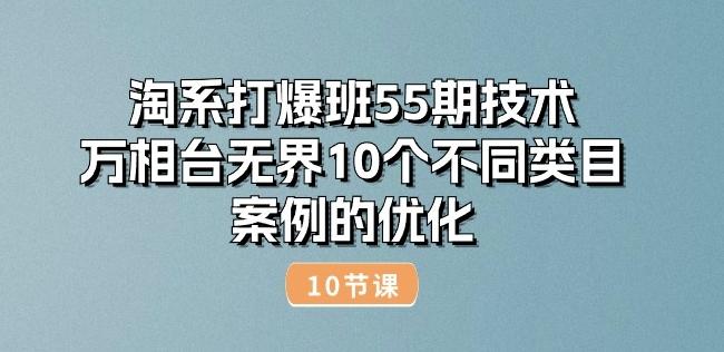 淘系打爆班55期技术：万相台无界10个不同类目案例的优化(10节)-网创星球
