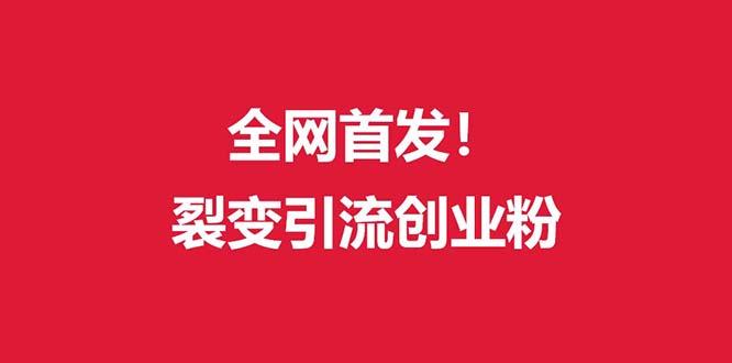 (全网首发)外面收费几千的裂变引流高质量创业粉-网创星球