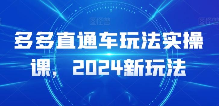 多多直通车玩法实操课，2024新玩法-网创星球