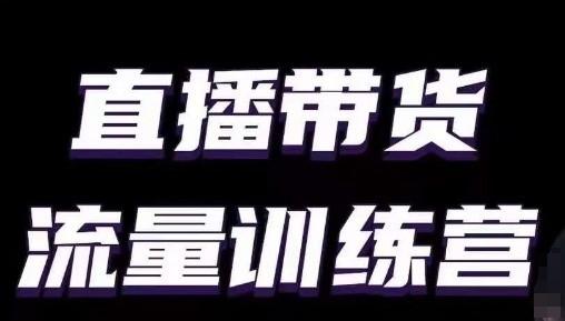 直播带货流量训练营，小白主播必学直播课-网创星球