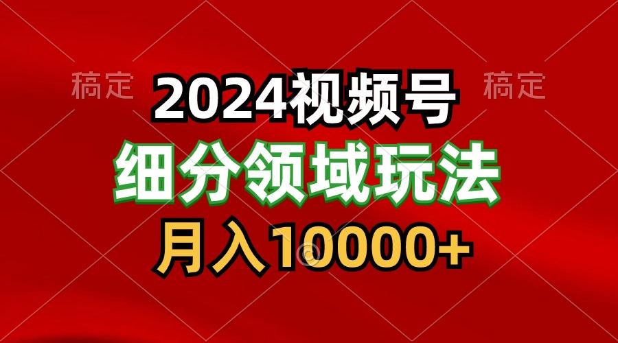 2024视频号分成计划细分领域玩法，每天5分钟，月入1W+-网创星球