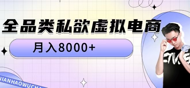 全品类私欲虚拟电商，月入8000+【揭秘】-网创星球