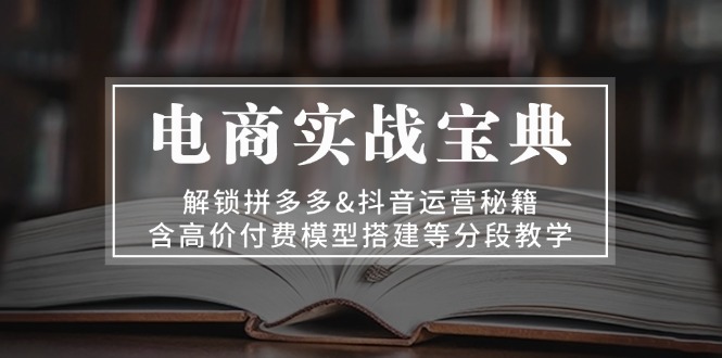 电商实战宝典 解锁拼多多&抖音运营秘籍 含高价付费模型搭建等分段教学-网创星球