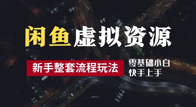 2024最新闲鱼虚拟资源玩法，养号到出单整套流程，多管道收益，每天2小时月收入过万【揭秘】-网创星球