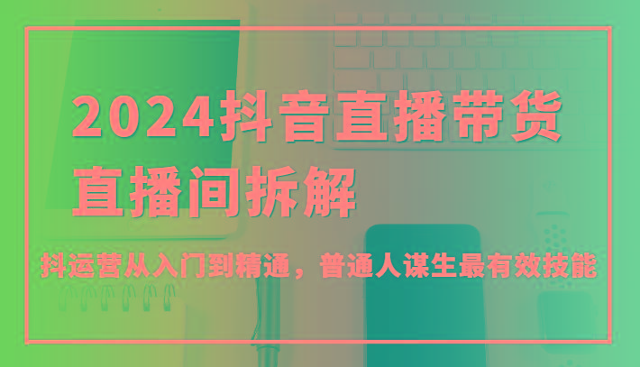 2024抖音直播带货直播间拆解，抖运营从入门到精通，普通人谋生最有效技能-网创星球