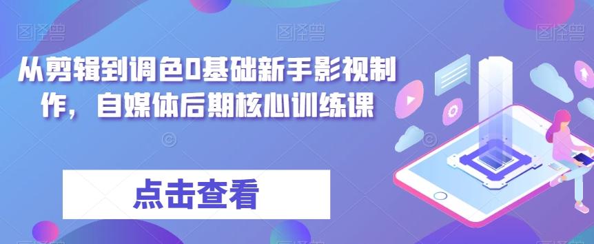 从剪辑到调色0基础新手影视制作，自媒体后期核心训练课-网创星球