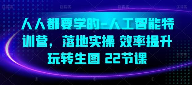 人人都要学的-人工智能特训营，落地实操 效率提升 玩转生图(22节课)-网创星球
