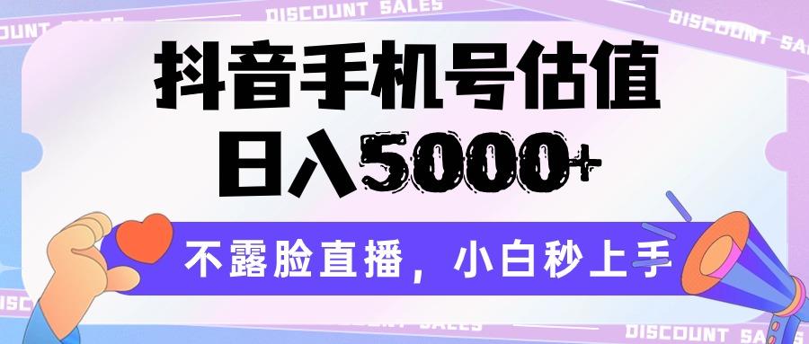 抖音手机号估值，日入5000+，不露脸直播，小白秒上手-网创星球