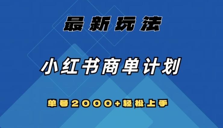全网首发，小红书商单计划最新玩法，单号2000+可扩大可复制【揭秘】-网创星球