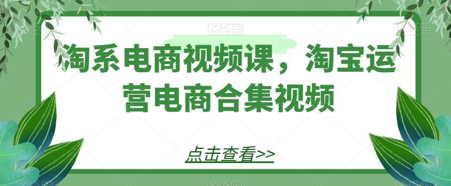 淘系电商视频课，淘宝运营电商合集视频-网创星球