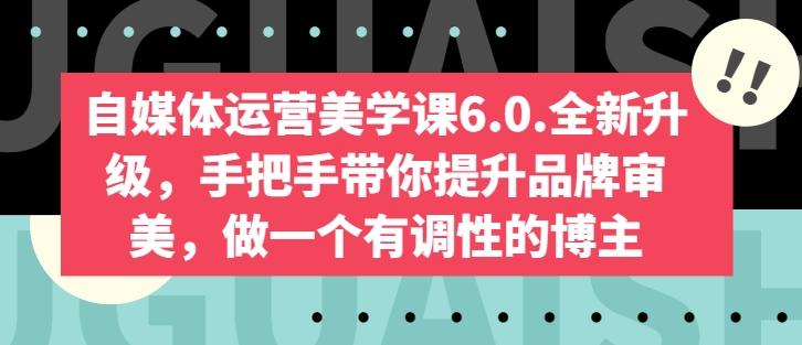 自媒体运营美学课6.0.全新升级，手把手带你提升品牌审美，做一个有调性的博主-网创星球
