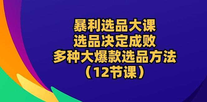 暴利 选品大课：选品决定成败，教你多种大爆款选品方法(12节课-网创星球