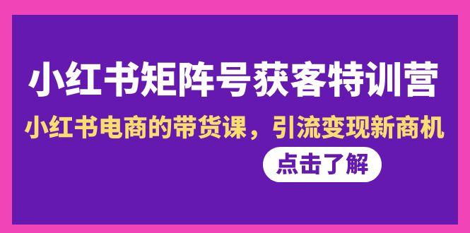 小红书-矩阵号获客特训营-第10期，小红书电商的带货课，引流变现新商机-网创星球