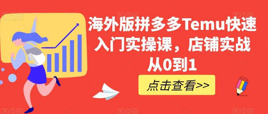 海外版拼多多Temu快速入门实操课，店铺实战从0到1-网创星球