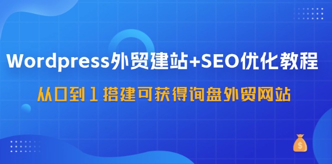 WordPress外贸建站+SEO优化教程，从0到1搭建可获得询盘外贸网站(57节课)-网创星球