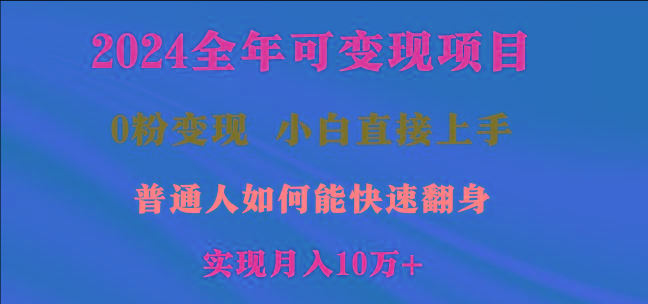 2024全年可变现项目，一天收益至少2000+，小白上手快，普通人就要利用互…-网创星球