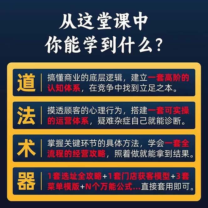 图片[1]-餐饮店盈利实操方法：教你怎样开一家持续能赚钱的餐厅(25节-网创星球