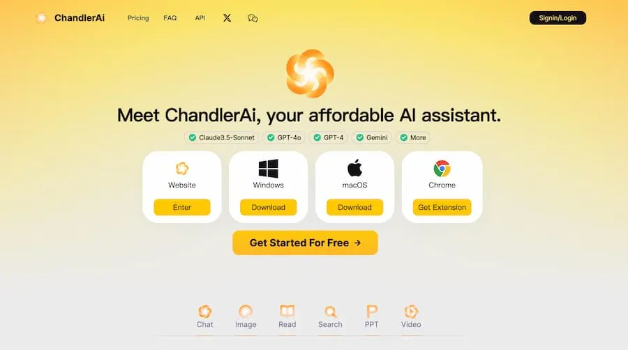 ChandlerAi｜综合性人工智能助手平台 提供多种AI服务-网创星球