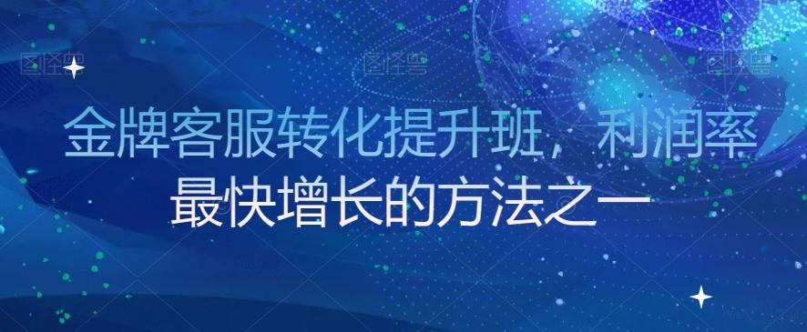 金牌客服转化提升班，利润率最快增长的方法之一-网创星球