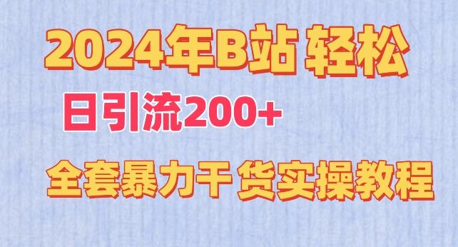 2024年B站轻松日引流200+的全套暴力干货实操教程【揭秘】-网创星球