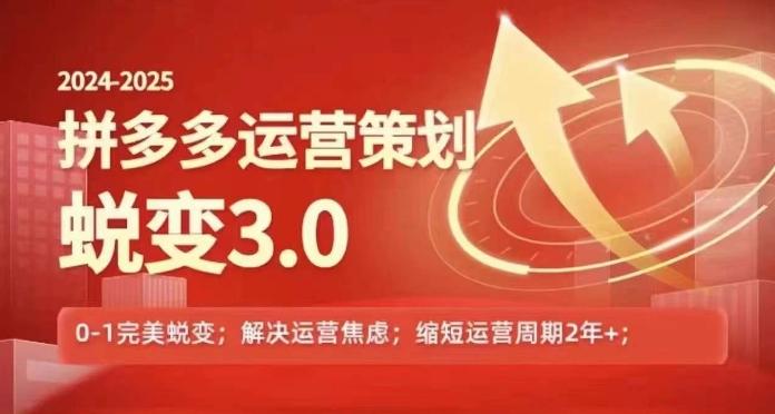 2024-2025拼多多运营策略蜕变3.0，0~1完美蜕变，解决信息焦虑-网创星球