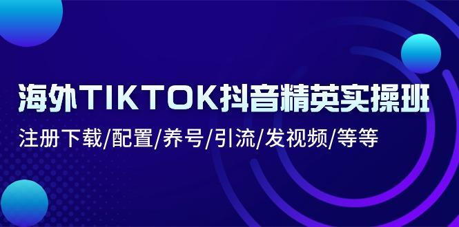 海外TIKTOK抖音精英实操班：注册下载/配置/养号/引流/发视频/等等-网创星球