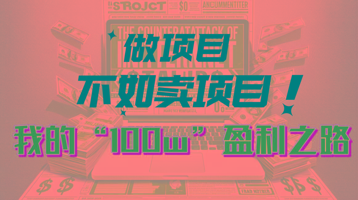 为什么做项目不如卖项目？我的100W+盈利之路-网创星球