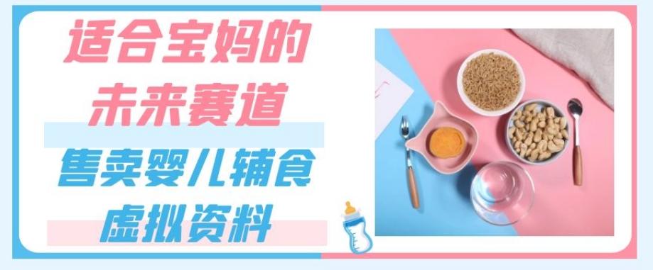 适合宝妈的未来赛道，售卖婴儿辅食虚拟资料，一份9.9-69.9元闭眼赚钱-网创星球