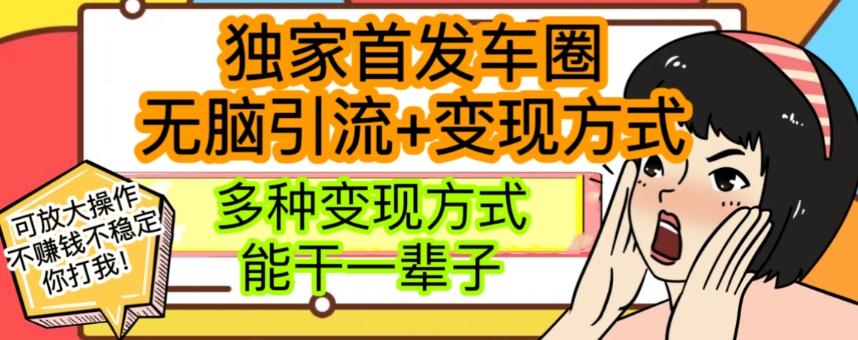 最新独家日入过千车圈暴力引流变现详解【揭秘】-网创星球