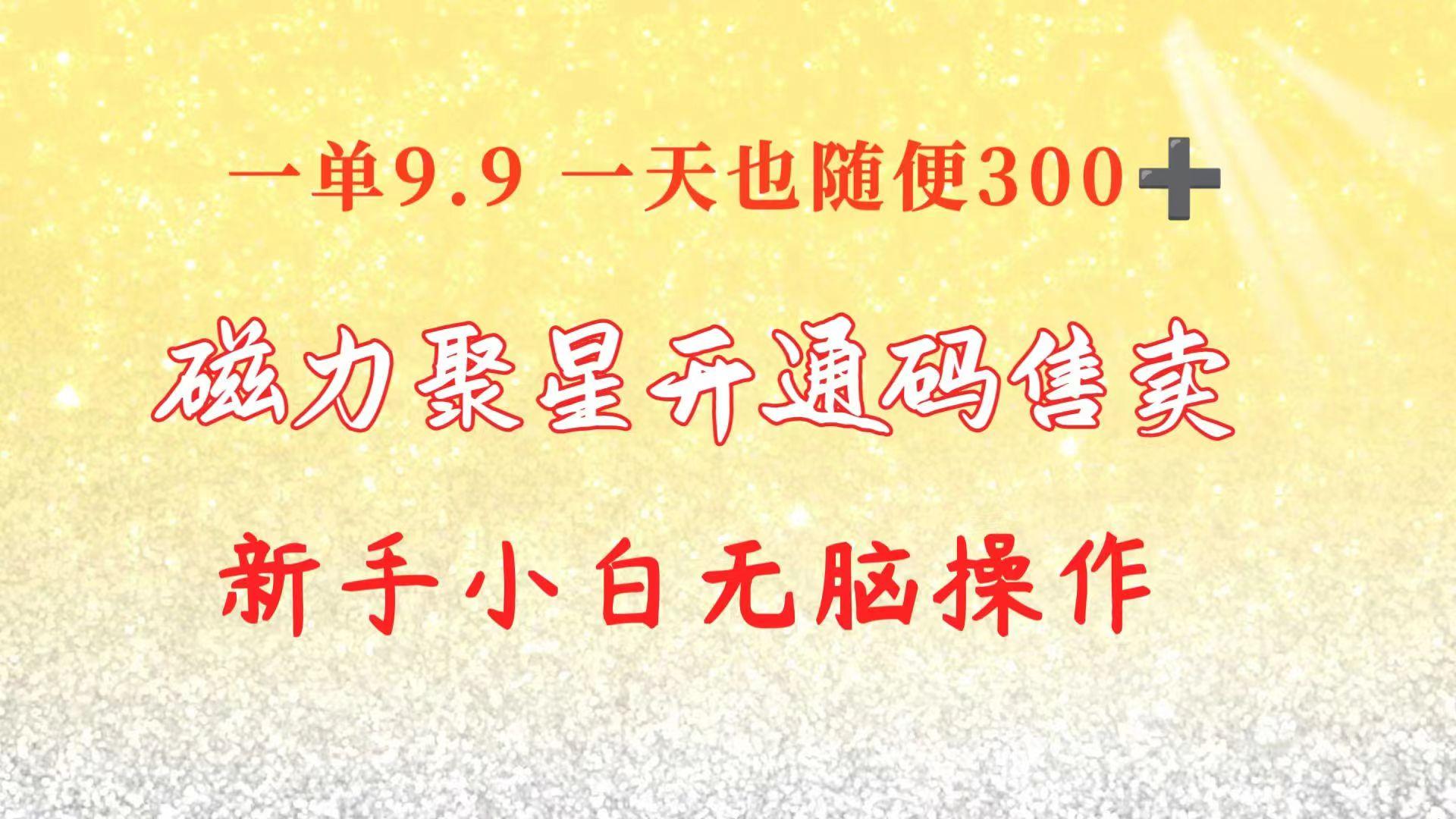 快手磁力聚星码信息差 售卖  一单卖9.9  一天也轻松300+ 新手小白无脑操作-网创星球