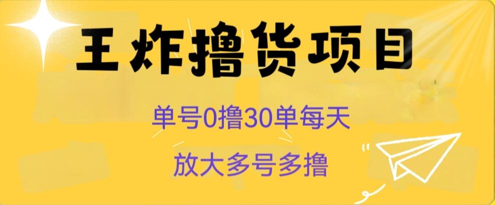 王炸撸货项目，单号0撸30单每天，多号多撸【揭秘】-网创星球