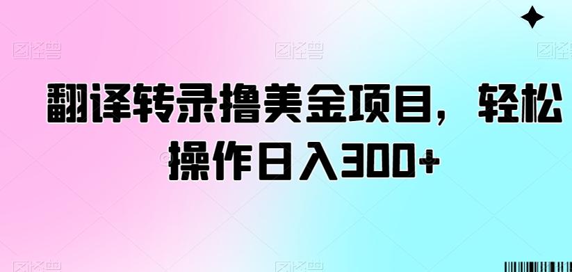 翻译转录撸美金项目，轻松操作日入300+【揭秘】-网创星球