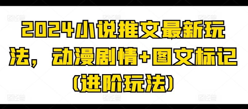 2024小说推文最新玩法，动漫剧情+图文标记(进阶玩法)-网创星球