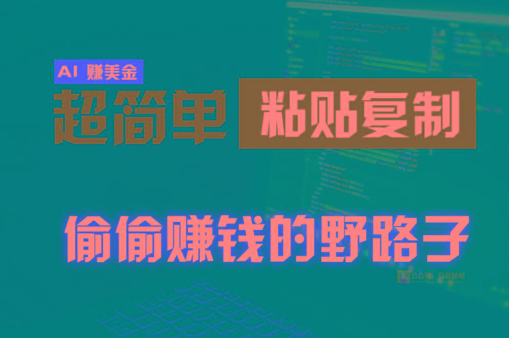 偷偷赚钱野路子，0成本海外淘金，无脑粘贴复制，稳定且超简单，适合副业兼职-网创星球