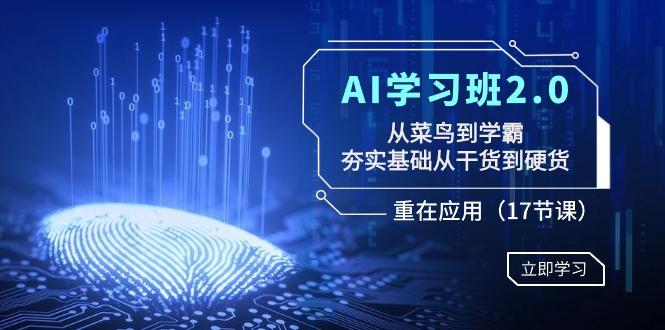 AI学习班2.0：从菜鸟到学霸，夯实基础从干货到硬货，重在应用(17节课)-网创星球