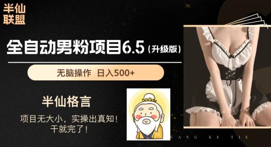 男粉项目6.5升级版，全自动男粉项目，日收入1K+【揭秘】-网创星球