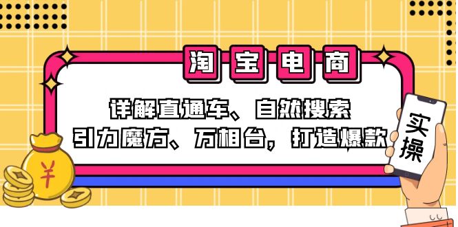 2024淘宝电商课程：详解直通车、自然搜索、引力魔方、万相台，打造爆款-网创星球