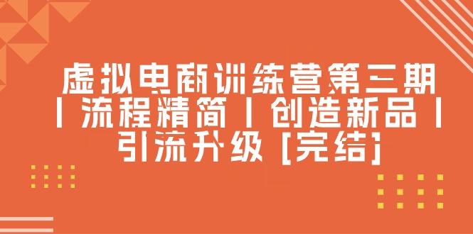 虚拟电商训练营第三期丨流程精简丨创造新品丨引流升级 [完结]-网创星球