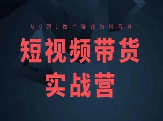 短视频带货实战营(高阶课)，从0到1做个赚钱的抖音号-网创星球