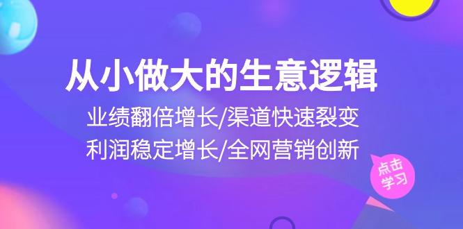 从小做大生意逻辑：业绩翻倍增长/渠道快速裂变/利润稳定增长/全网营销创新-网创星球