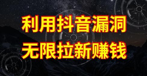 利用抖音链接漏洞，无限拉新赚钱【漏洞原理+操作流程】【揭秘】-网创星球