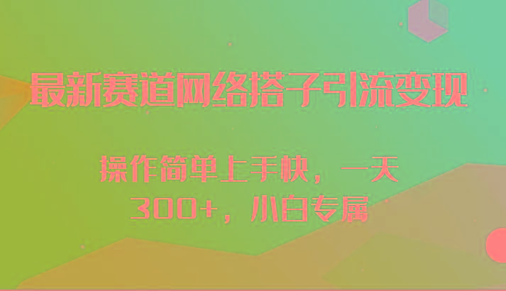 最新赛道网络搭子引流变现!!操作简单上手快，一天300+，小白专属-网创星球