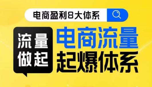 8大体系流量篇·流量做起，电商流量起爆体系线上课-网创星球