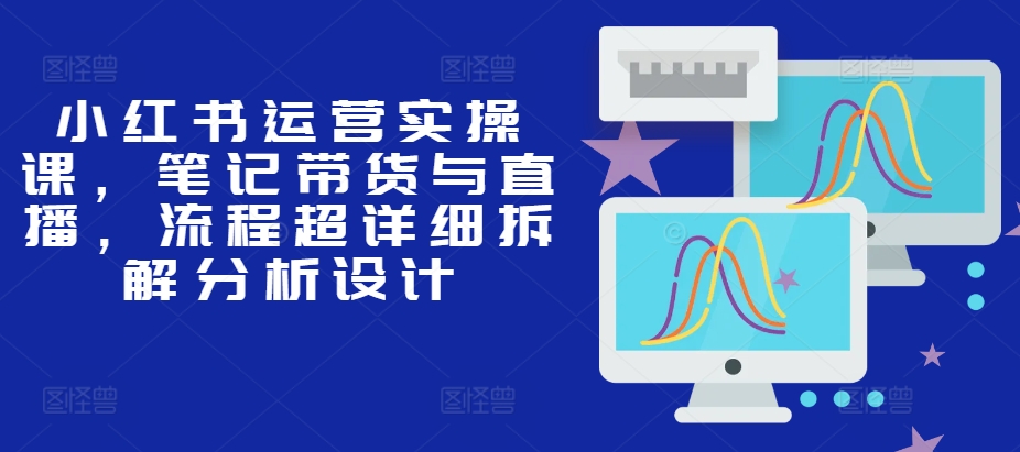 小红书运营实操课，笔记带货与直播，流程超详细拆解分析设计-网创星球