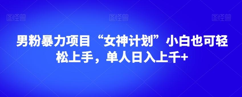 男粉暴力项目“女神计划”小白也可轻松上手，单人日入上千+【揭秘】-网创星球