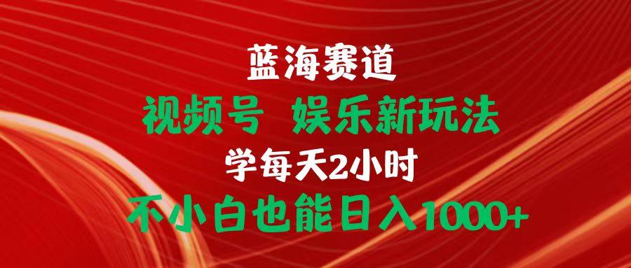 蓝海赛道视频号 娱乐新玩法每天2小时小白也能日入1000+-网创星球