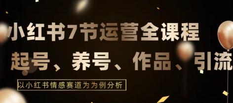 7节小红书运营实战全教程，结合最新情感赛道，打通小红书运营全流程【揭秘】-网创星球