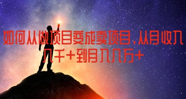 如何从做项目变成卖项目，从月收入几千到月入几万【揭秘】-网创星球