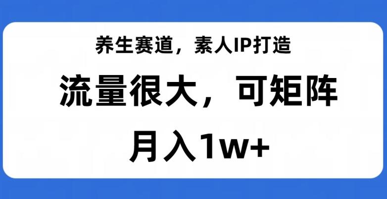 养生赛道，素人IP打造，流量很大，可矩阵，月入1w+【揭秘】-网创星球